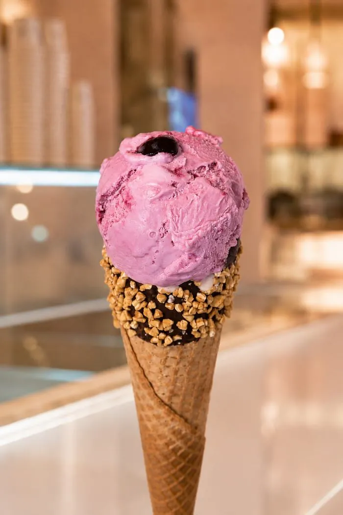Amarena cherry gelato at Chanté Gelato
