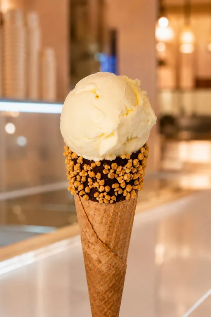 Banana gelato at Chanté Gelato