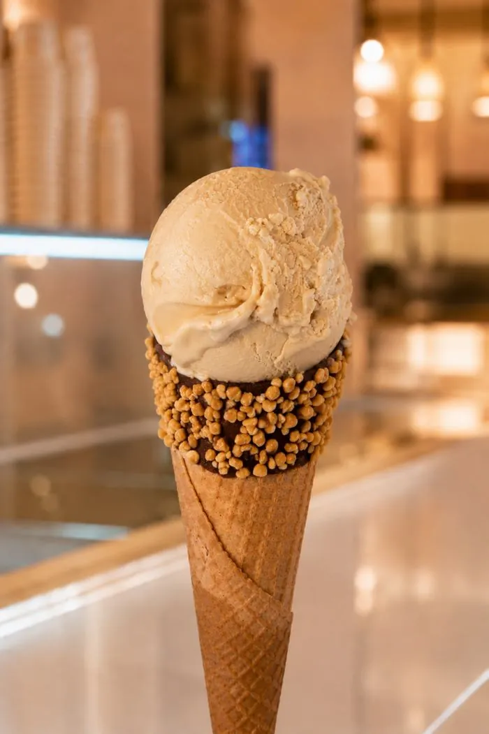 Caramel gelato at Chanté Gelato